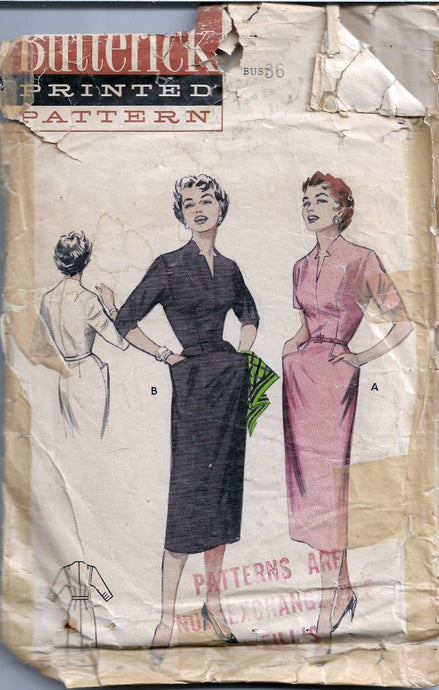 Butterick 6960 Slim Sheath Dress Vintage Sewing Pattern