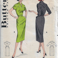 butterick 7231 casual dress vintage 50s pattern