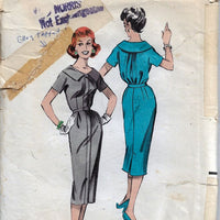 Butterick 8527 Ladies Portrait Collar Dress Vintage Sewing Pattern