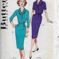 butterick 9101 wiggle dress vintage pattern
