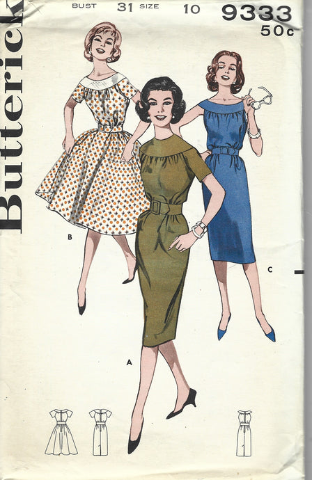 Butterick 9333 ladies dress vintage pattern