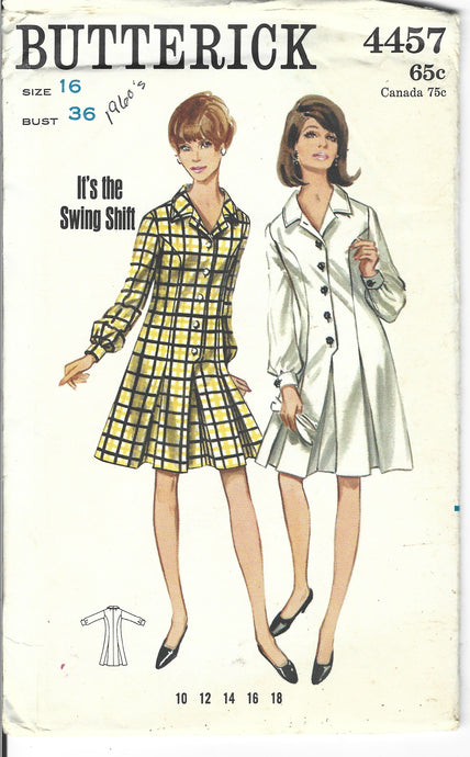 butterick 4457 dress vintage pattern