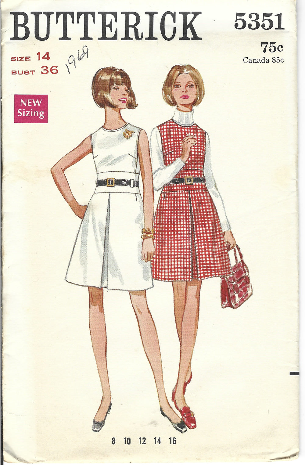 Butterick 5351 dress vintage pattern