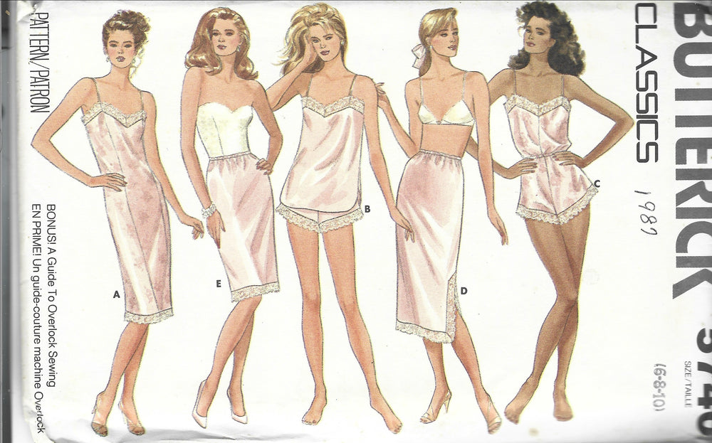 Butterick 5740 lingerie vintage pattern