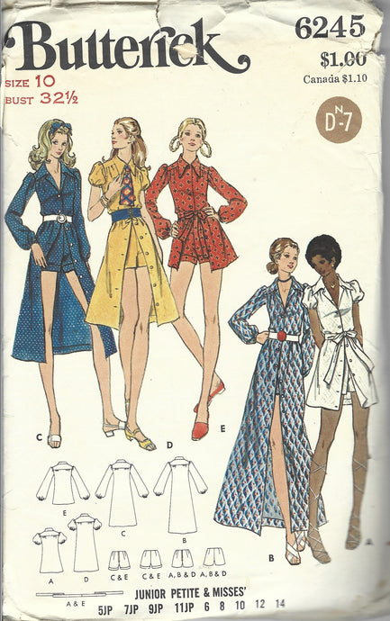 Butterick 6245 mini dress vintage pattern