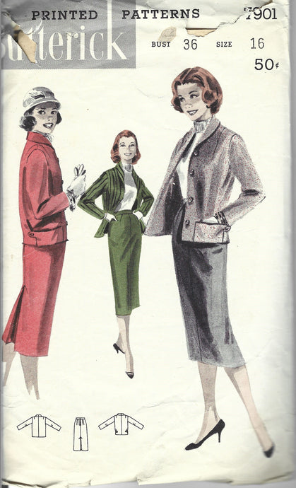 Butterick 7901 sheath skirt vintage