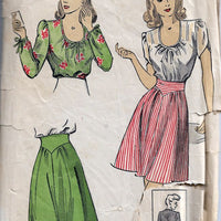 DuBarry 5836 Ladies Scoop Neck Blouse Skirt Vintage Sewing Pattern