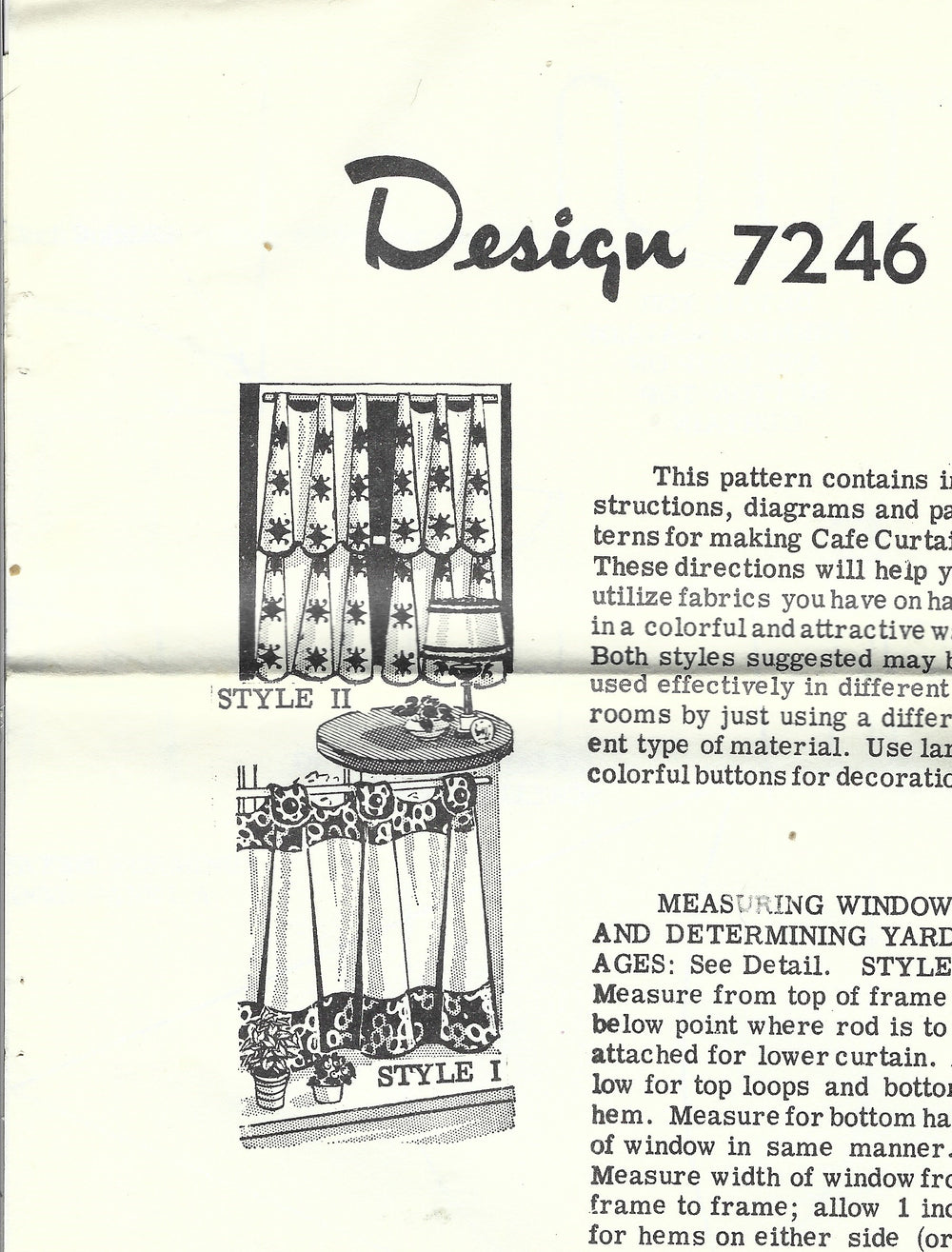 mail order 7246 curtains vintage pattern