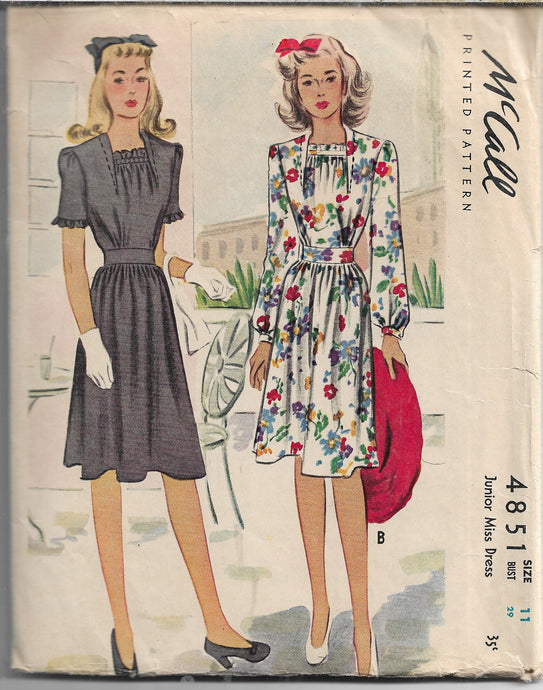 mccall 4851 vintage dress pattern