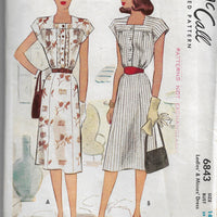 mccall 6843 misses dress vintage pattern