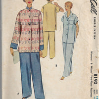 mccall 8190 pajamas vintage pattern