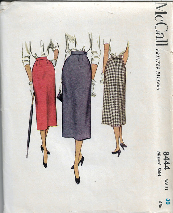 mccall 8444 vintage sewing pattern 1950s skirt