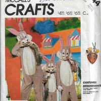 McCall's 2744 Bugs Bunny Halloween Costume Vintage Sewing Pattern 1980's Adult Mens Ladies - VintageStitching - Vintage Sewing Pattern