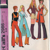 mccalls 2986 vintage 1970s pattern separates