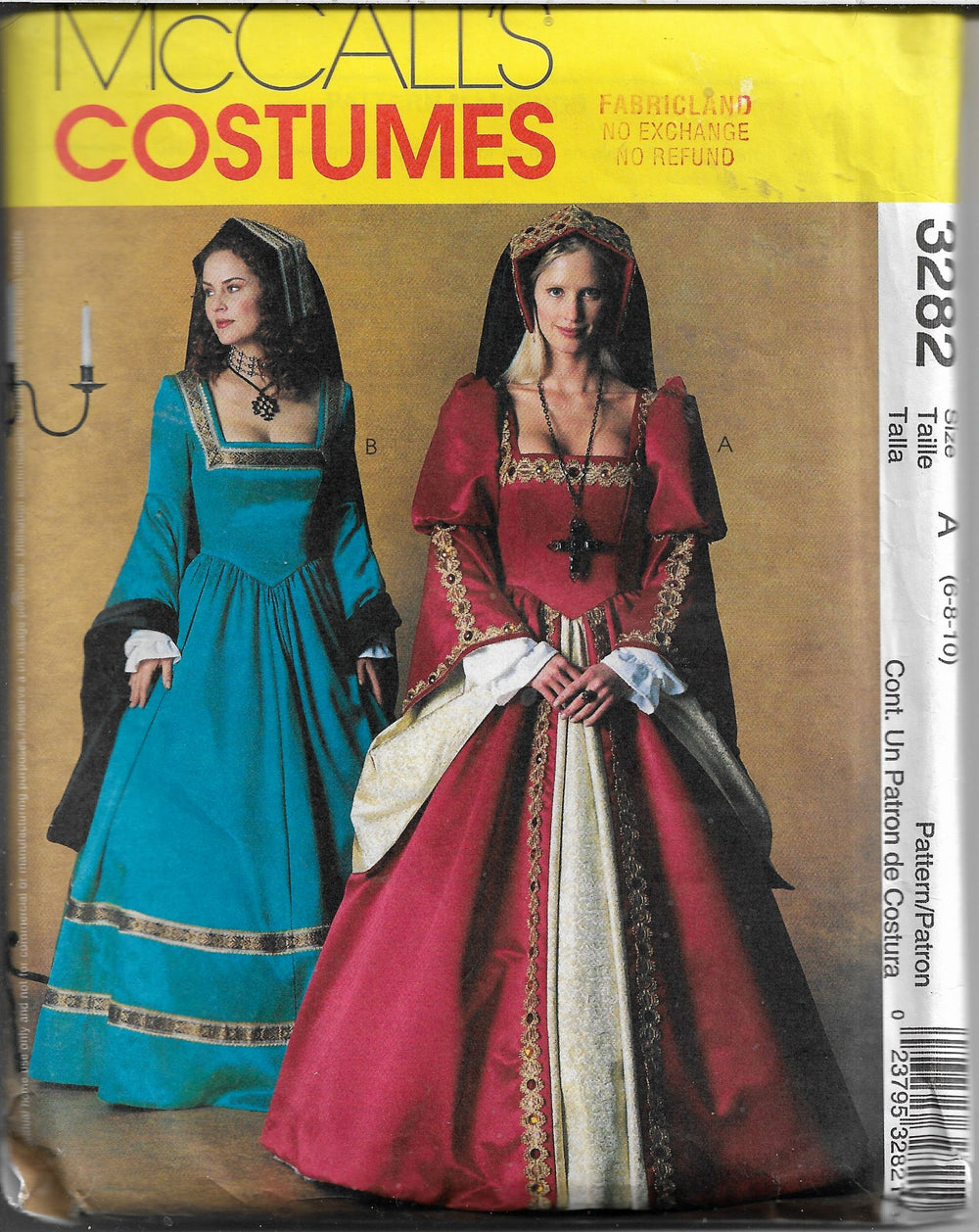 costume pattern mccalls 3262