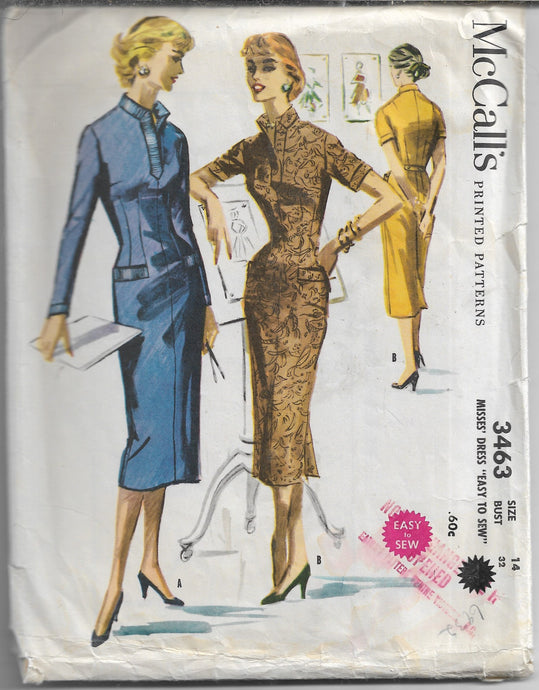 mccalls 3463 dress vintage pattern