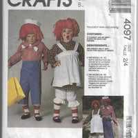 McCall's 4097 Vintage Halloween Costume Pattern Raggedy Ann Andy - VintageStitching - Vintage Sewing Patterns