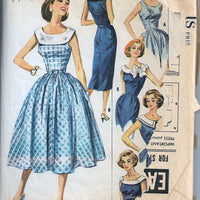 ladies dress vintage 1950s pattern mccalls 4120
