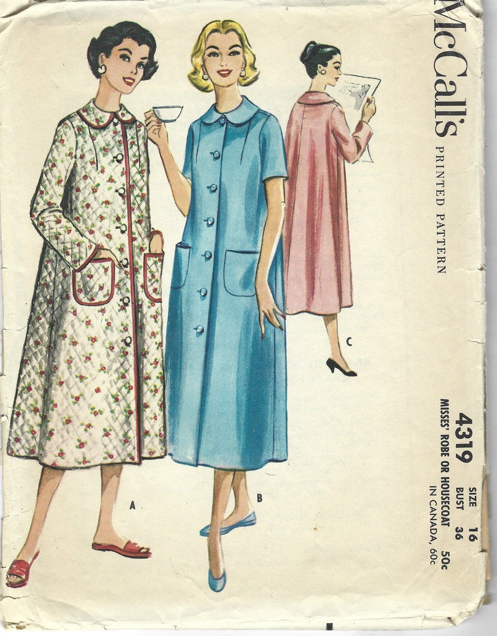 McCalls 4319 Ladies robe vintage pattern