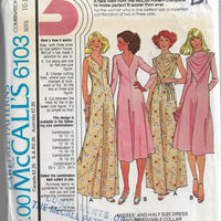 mccalls 6103 dress gown vintage sewing pattern