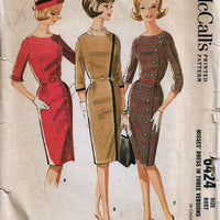 McCalls 6424 Sheath Wiggle Dress Vintage Sewing Pattern