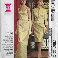 McCalls 7057 Evening Gown Bolero Jacket Skirt Vintage Sewing Pattern