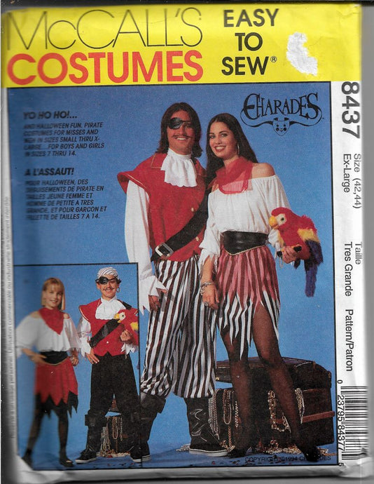 mccalls 8437 pirate sea wench costume pattern