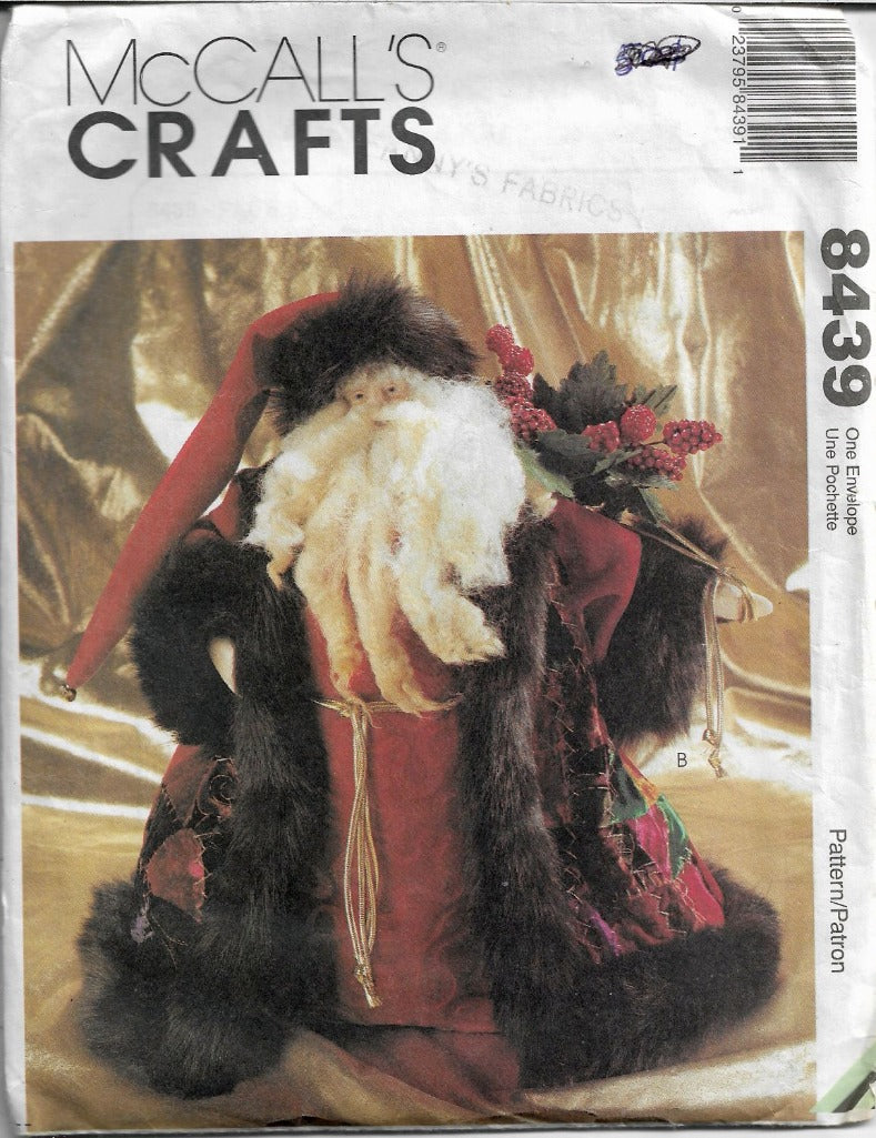 McCall's Crafts 8439 Father Christmas Doll Sewing Pattern - VintageStitching - Vintage Sewing Patterns