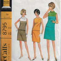 McCalls 8795 Ladies Two Piece Dress Vintage Sewing Pattern 1960s - VintageStitching - Vintage Sewing Patterns