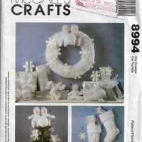 McCall's Crafts 8994 Snow Babies Christmas Sewing Pattern Topper Ornament Stocking Wreath - VintageStitching - Vintage Sewing Patterns