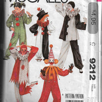 clown costume pattern mccalls 9212