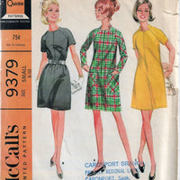 mccalls 9379 dress vintage pattern 1960s
