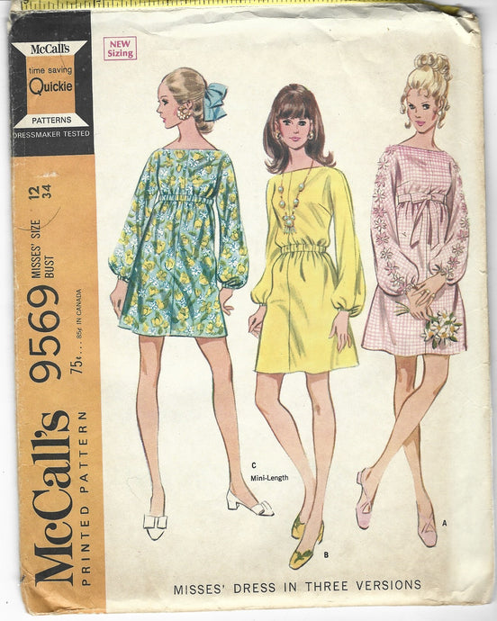 mccalls 9569 dress vintage pattern