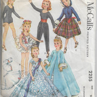 McCalls 2255 Doll Dress Wardrobe Vintage Craft Sewing Pattern 1950s - VintageStitching - Vintage Sewing Patterns