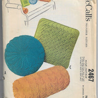 McCalls 2467 Vintage Sewing Craft Pattern 1960s Smocked Pillow - VintageStitching - Vintage Sewing Patterns
