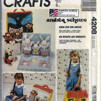 McCalls 4208 Doll House Bunny Rabbit Bear Craft Sewing Vintage Pattern 1980s - VintageStitching - Vintage Sewing Patterns