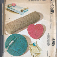 McCalls 6259 Vintage Sewing Craft Pattern 1960s Smocked Pillows - VintageStitching - Vintage Sewing Patterns