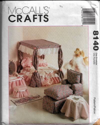 McCalls 8140 Barbie Doll Furniture Craft Sewing Pattern - VintageStitching - Vintage Sewing Patterns