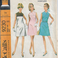 McCalls 9230 Ladies Sleeveless Dress Vintage Sewing Pattern 1960s - VintageStitching - Vintage Sewing Patterns