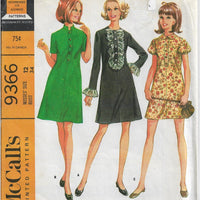 McCalls 9366 Ladies Dress Easy To Sew Vintage Sewing Pattern 1960s - VintageStitching - Vintage Sewing Patterns