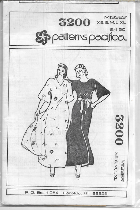 patterns pacifica 3200 muumuu vintage