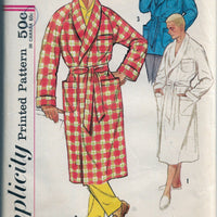 Simplicity 2312 Vintage Sewing Pattern 1950s Mens Robe Lounge Jacket - VintageStitching - Vintage Sewing Patterns