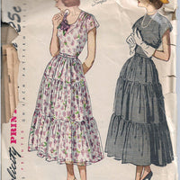 Simplicity 2510 Ladies Tiered Dress Vintage Sewing Pattern 1940s - VintageStitching - Vintage Sewing Patterns