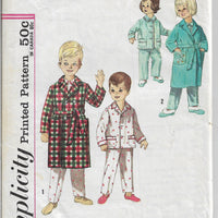 Simplicity 4250 Toddler Pajamas Robe Vintage Sewing Pattern 1960s - VintageStitching - Vintage Sewing Patterns