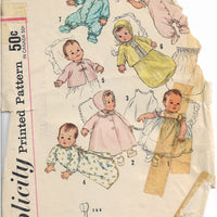 Simplicity 4287 Baby Infant Layette Vintage Sewing Pattern 1960s - VintageStitching - Vintage Sewing Patterns