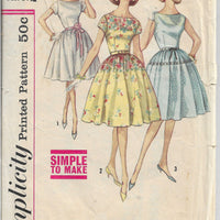 Simplicity 4302 Junior Ladies Party Dress Vintage Sewing Pattern 1960s - VintageStitching - Vintage Sewing Patterns
