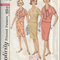 Simplicity 4881 Vintage Sewing Pattern 1960s Ladies Two Piece Dress - VintageStitching - Vintage Sewing Patterns