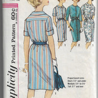 Simplicity 4937 Vintage Sewing Pattern 1960s Ladies Button Front Dress - VintageStitching - Vintage Sewing Patterns