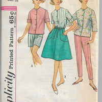 Simplicity 4949 Ladies Wrap Skirt Blouse Pants Vintage Sewing Pattern 1960s - VintageStitching - Vintage Sewing Patterns