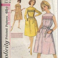 Simplicity 5435 Vintage Sewing Pattern Ladies One Piece Dress - VintageStitching - Vintage Sewing Patterns